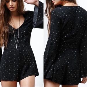 PS Erin Wasson Black/White Print Romper Pockets S